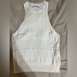 Abercrombie & Fitch Pointelle High Neck tank. Cream. Size small.